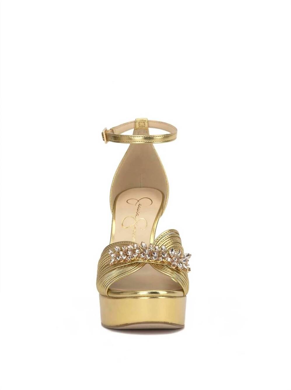 NEW JESSICA SIMPSON women's anissia platform sandals in gold - Picture 3 of 4
